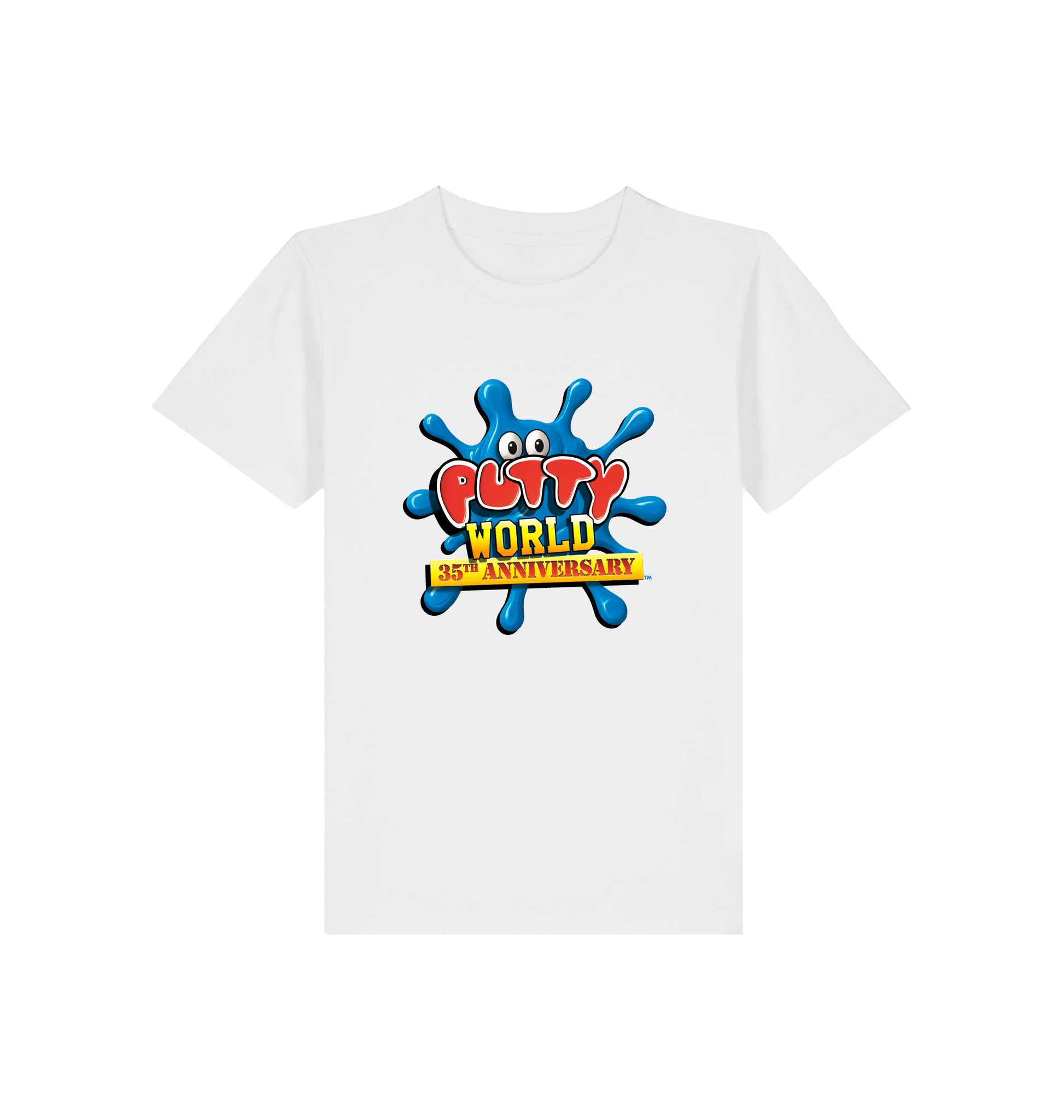 White Printed Kids T-Shirt Front