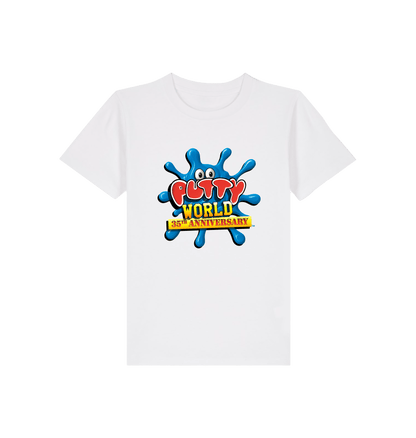 White Printed Kids T-Shirt Front