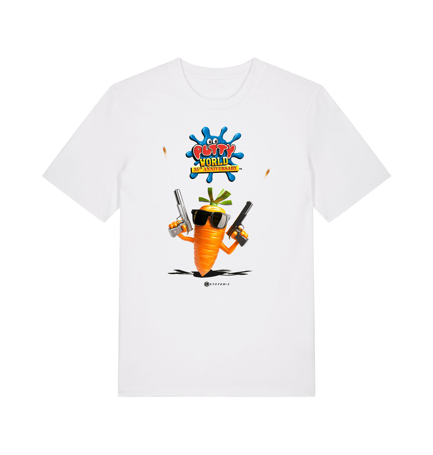 White Printed T-shirt Front