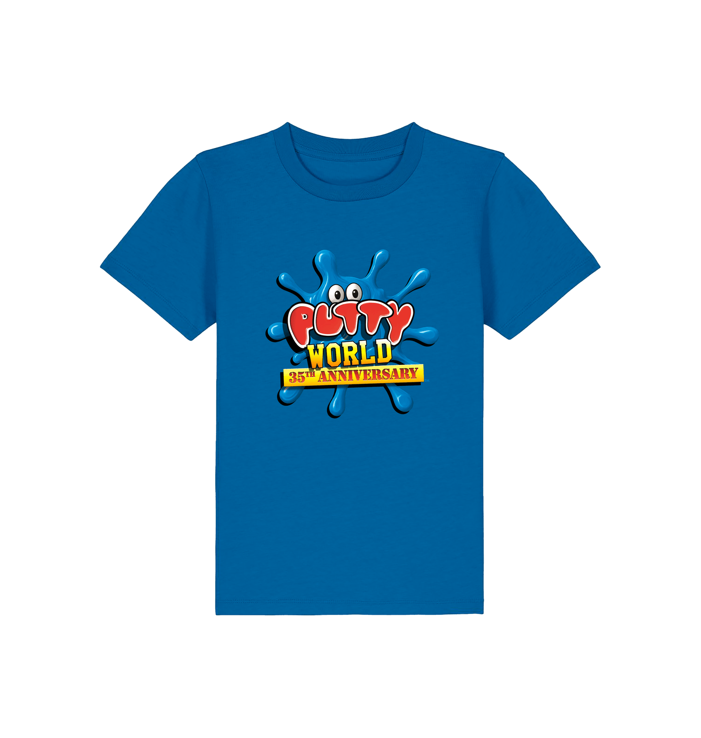 Royal Blue Printed Kids T-Shirt Front