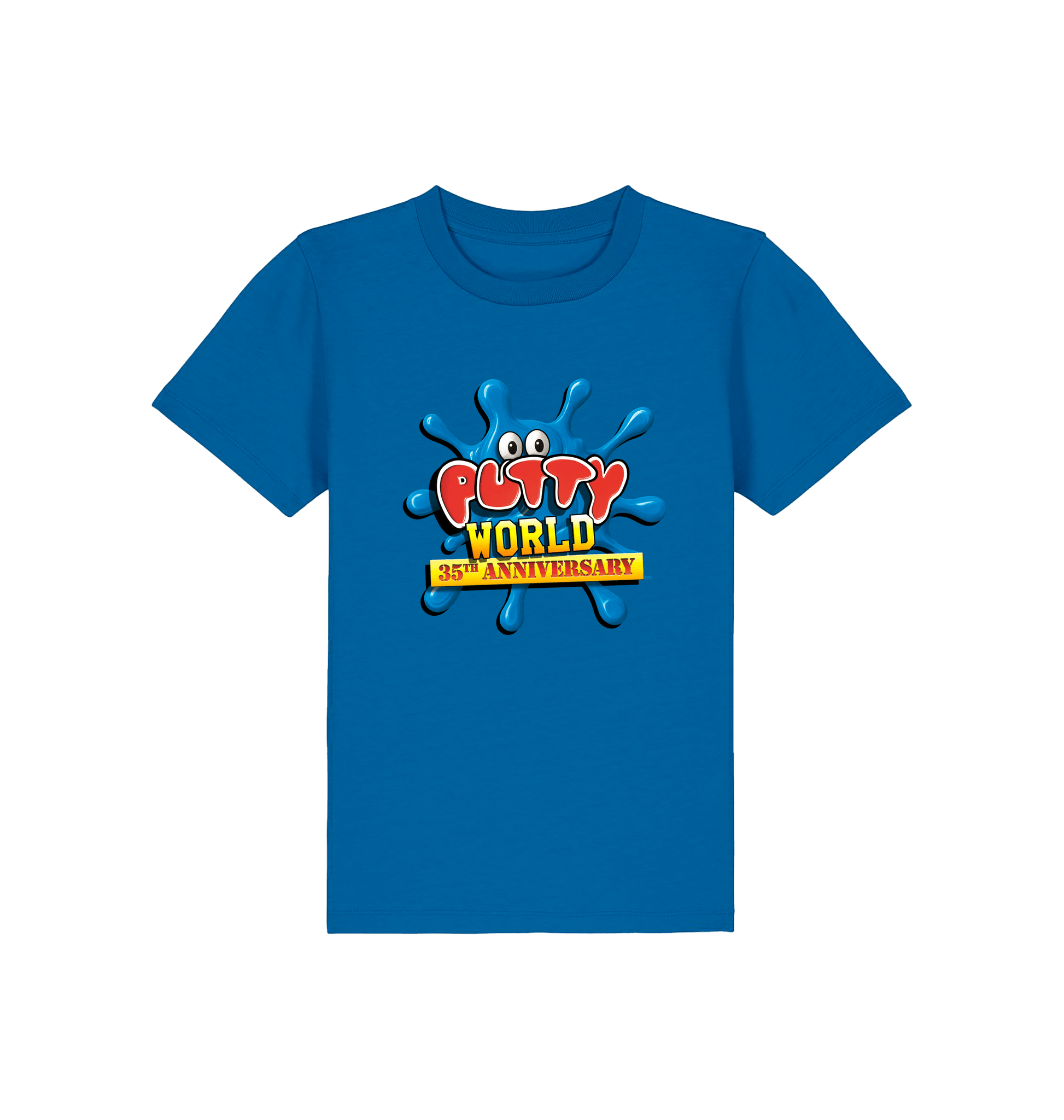 Royal Blue Printed Kids T-Shirt Front