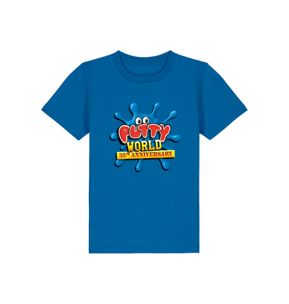 Royal Blue Printed Kids T-Shirt Front