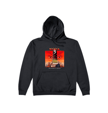 Jet Black Printed Hoody