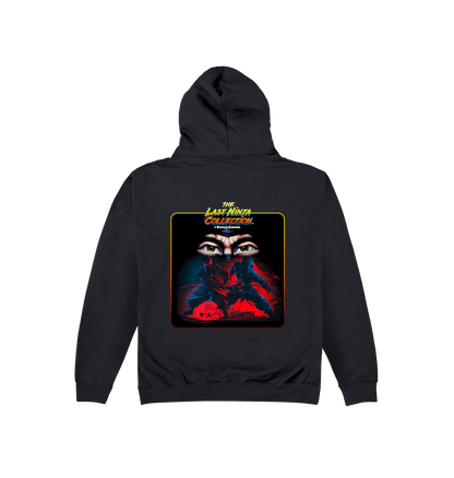 Jet Black Printed Hoody