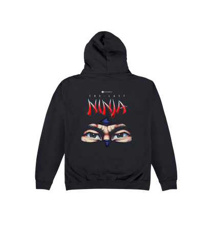 Jet Black Printed Hoody