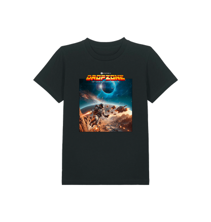 Black Printed Kids T-Shirt