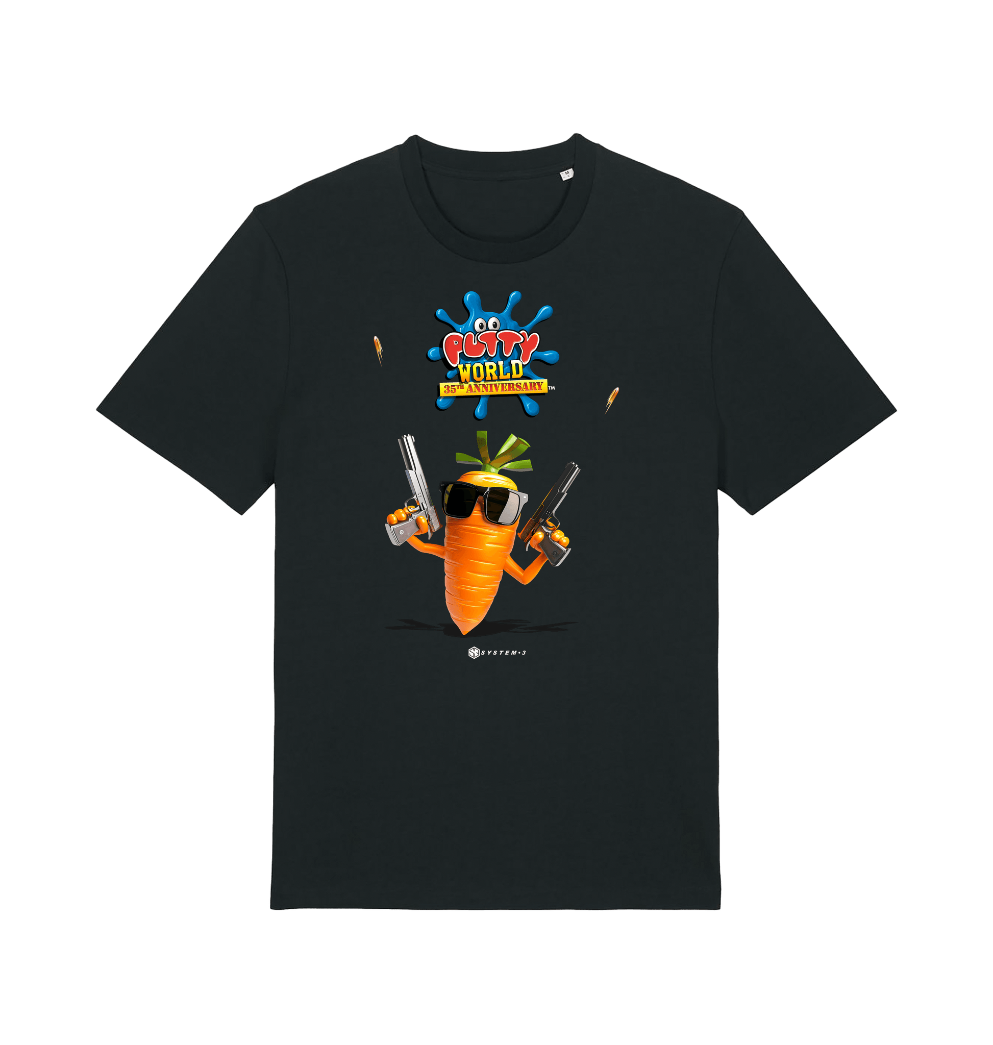 Black Printed T-shirt Front