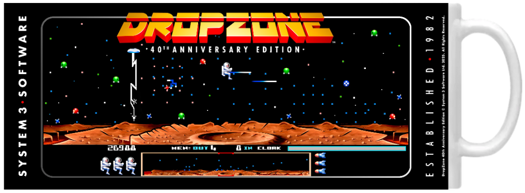 DropZone 40th Anniversary Edition 'Screen-Shot' Mug – Black