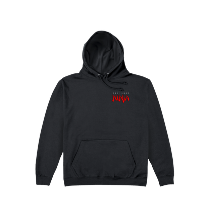 The Last Ninja™ Signature Plus Edition Hoodie – Featuring Front Stitch Logo and Last Ninja Eyes Image on Back