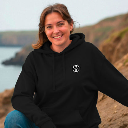 The Last Ninja™ Signature Plus Edition Hoodie Black – The Last Ninja Eyes and Logo on Back with System 3 Logo Stitched to the Front
