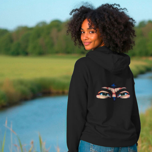 The Last Ninja™ Signature Plus Edition Hoodie – Featuring Front Stitch Logo and Last Ninja Eyes Image on Back