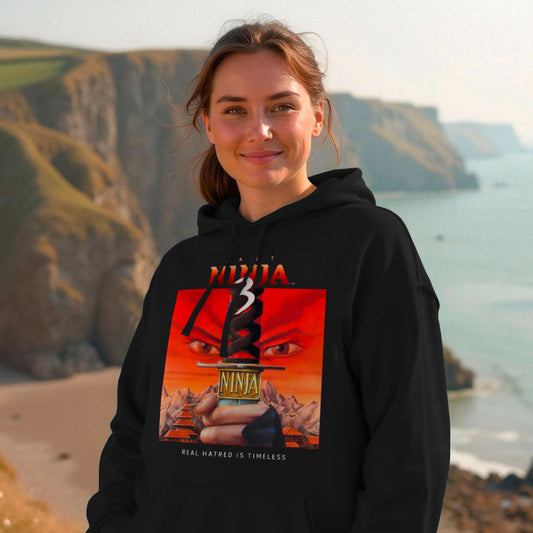 Last Ninja 3™ FrontLine Edition Hoodie – Black – Front Last Ninja 3 Print