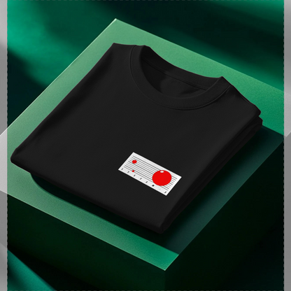 System 3 'Classic Planets' Logo Signature Edition Black T-Shirt  - Organic Cotton -  Stitched logo