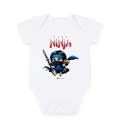 White Printed baby grow