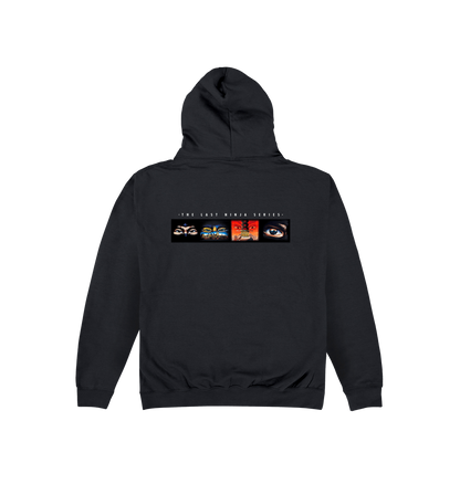 Jet Black Printed Hoody
