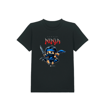 Black Printed Kids T-Shirt