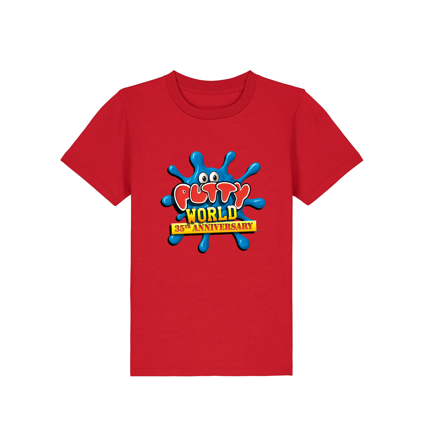 Red Printed Kids T-Shirt Front