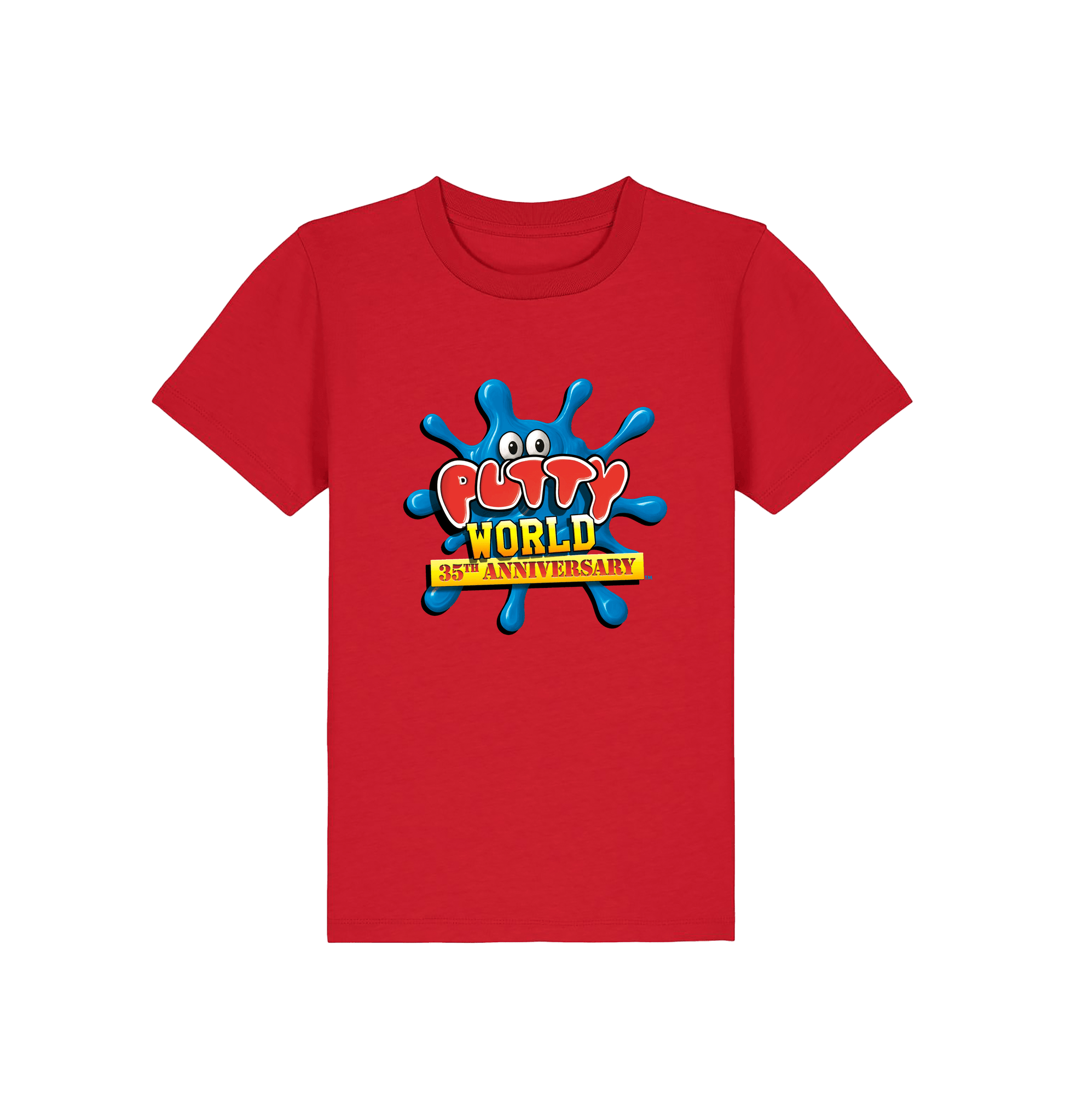 Red Printed Kids T-Shirt Front