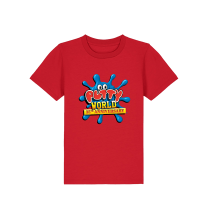 Red Printed Kids T-Shirt Front