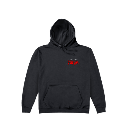 Jet Black Printed Hoody