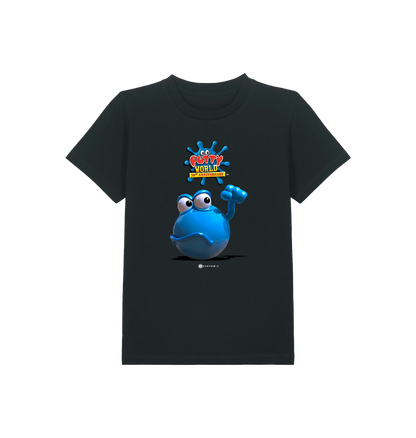 Black Printed Kids T-Shirt
